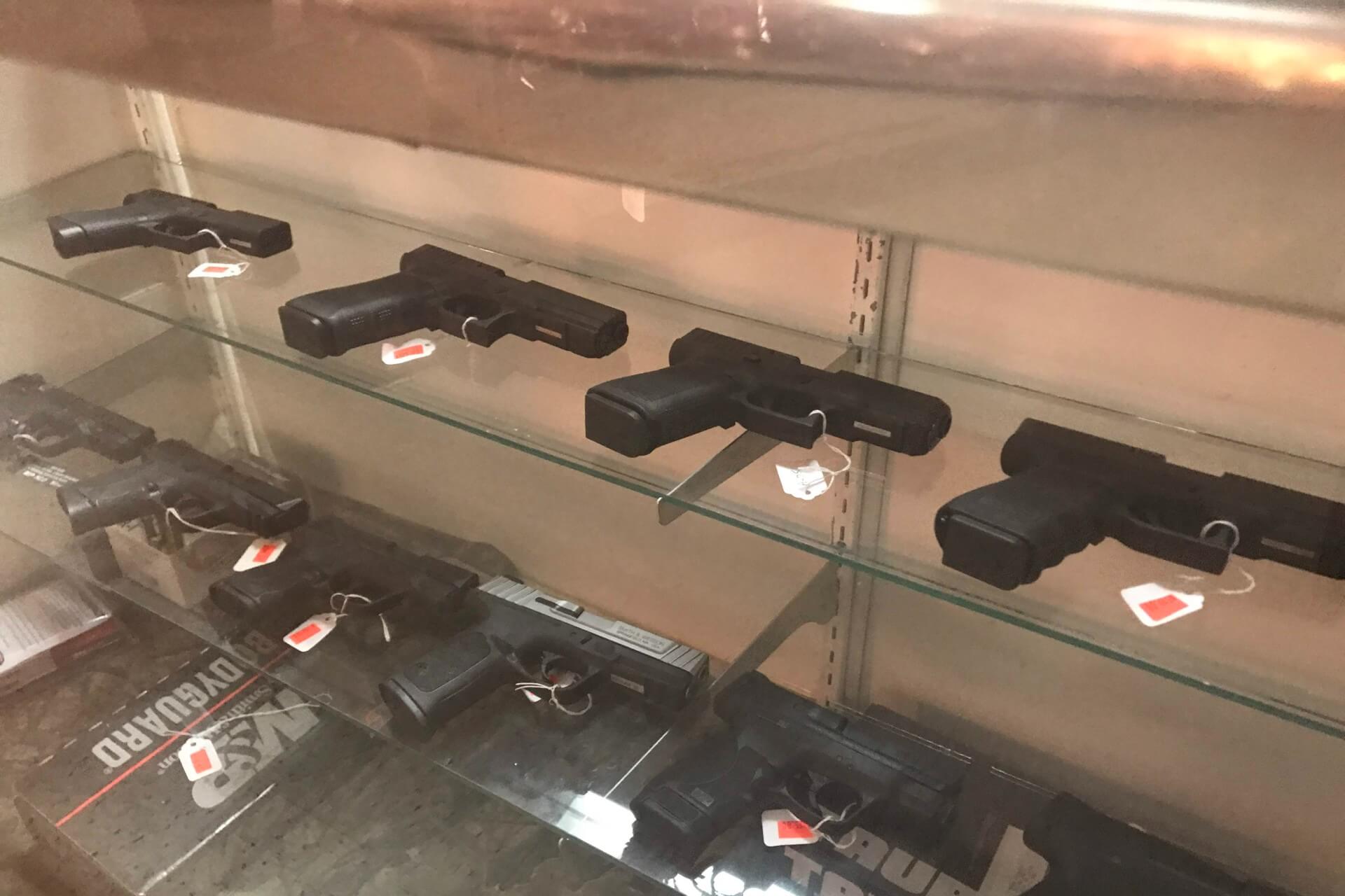 Gun case at Evans Outdoors