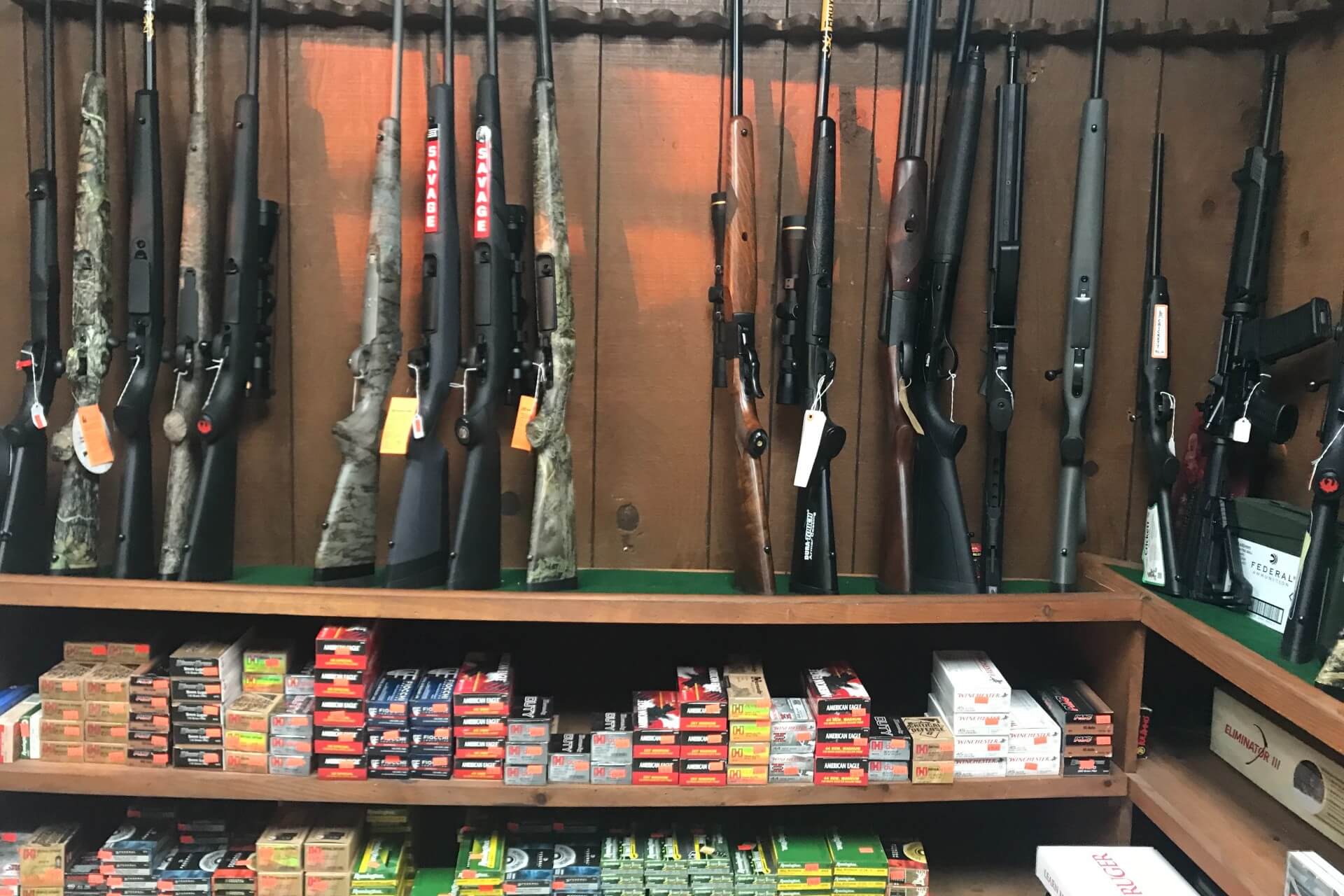 Gun Rack at Evans Outdoors