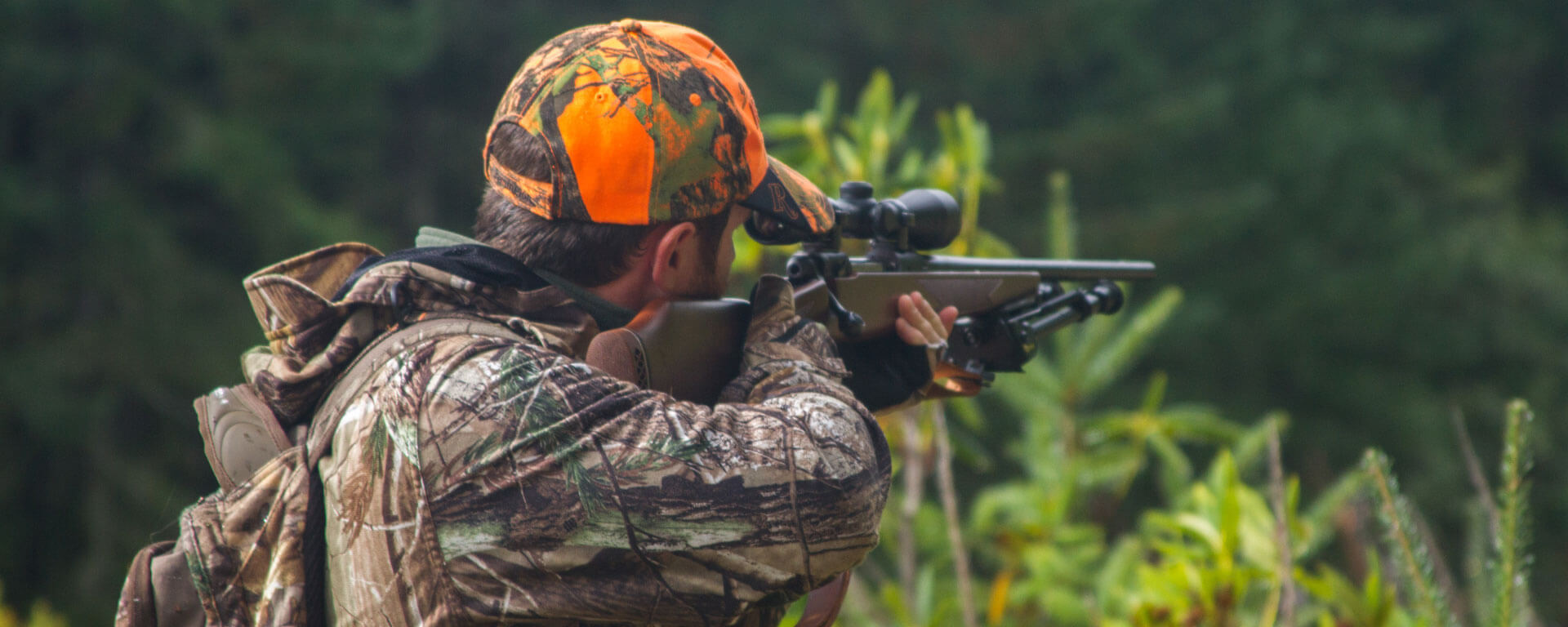 Hunter using Evans Outdoors Hunting Equipment