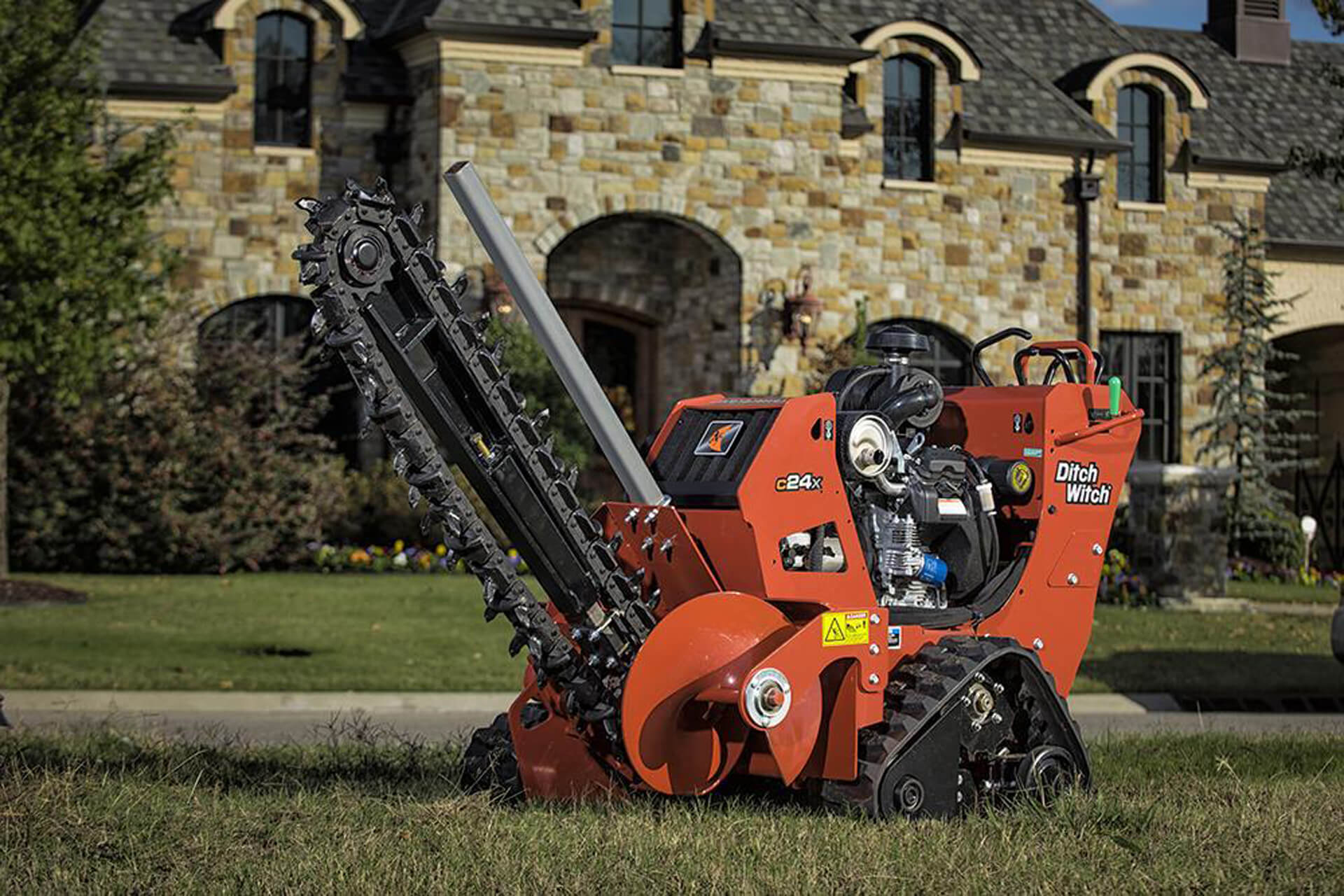 Trenchless machine used with Evans Outdoors